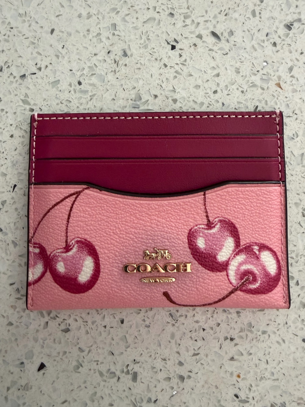 Coach Pink Cherry Card Holder - Picture 10 of 10